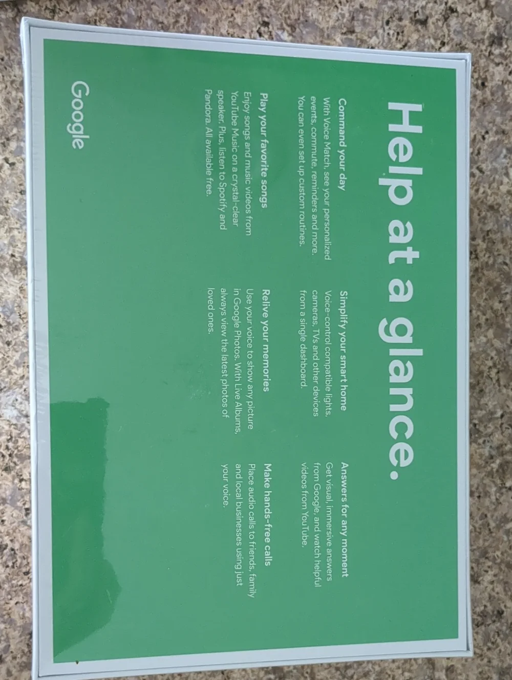 NIB Google Home Hub Smart Display 1st Gen Factory Sealed Model GA00515-US